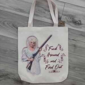 NWT Dolly Parton Graphic Tote Bag